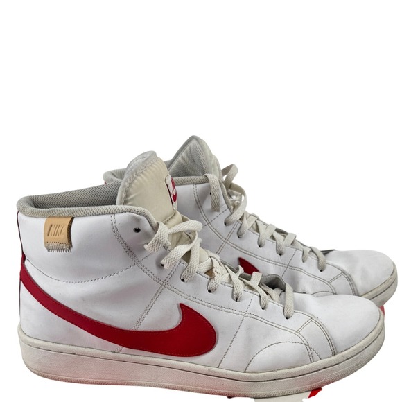 Nike Mens Court Royale 2 mid 13 White Red CQ9179-101 Leather High Basketball